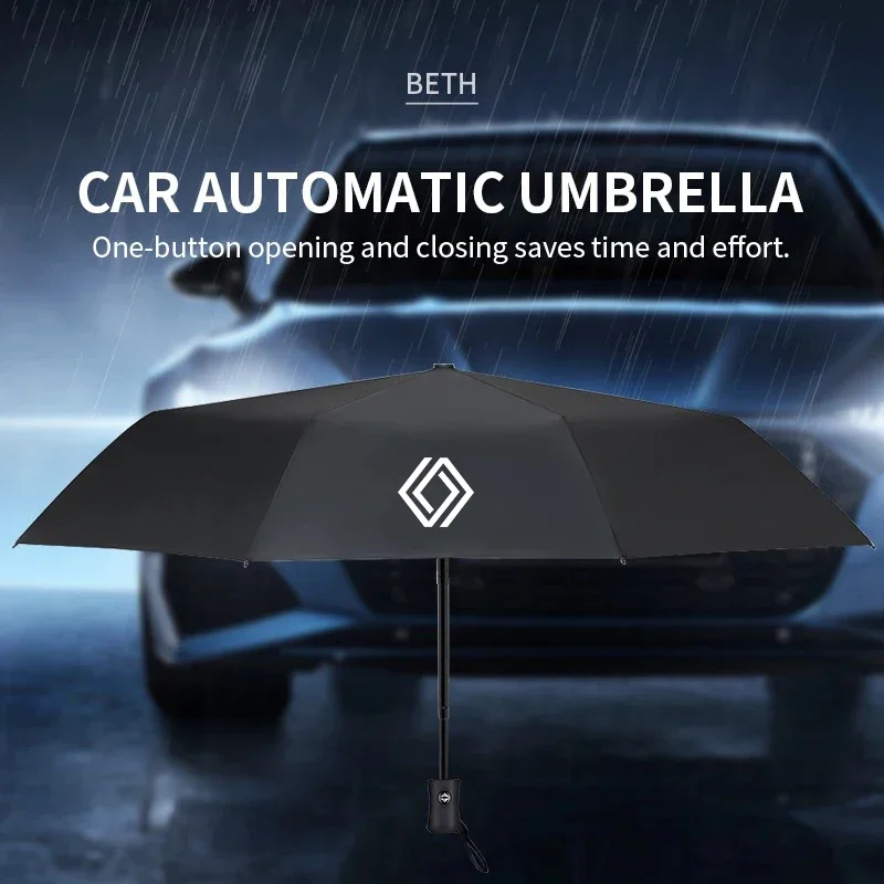 Fully automatic folding windproof umbrella parasol for car Renault Koleos Captur Kadjar Megane Clio Scenic Arkana