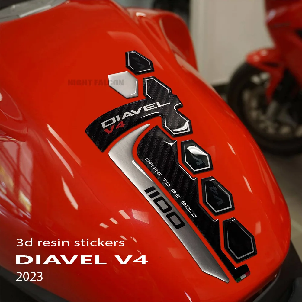 

diavel v4 Motorcycle Accessories Tank Pad Protector 3D Epoxy Resin Sticker Kit For Ducati Diavel V4 2023-