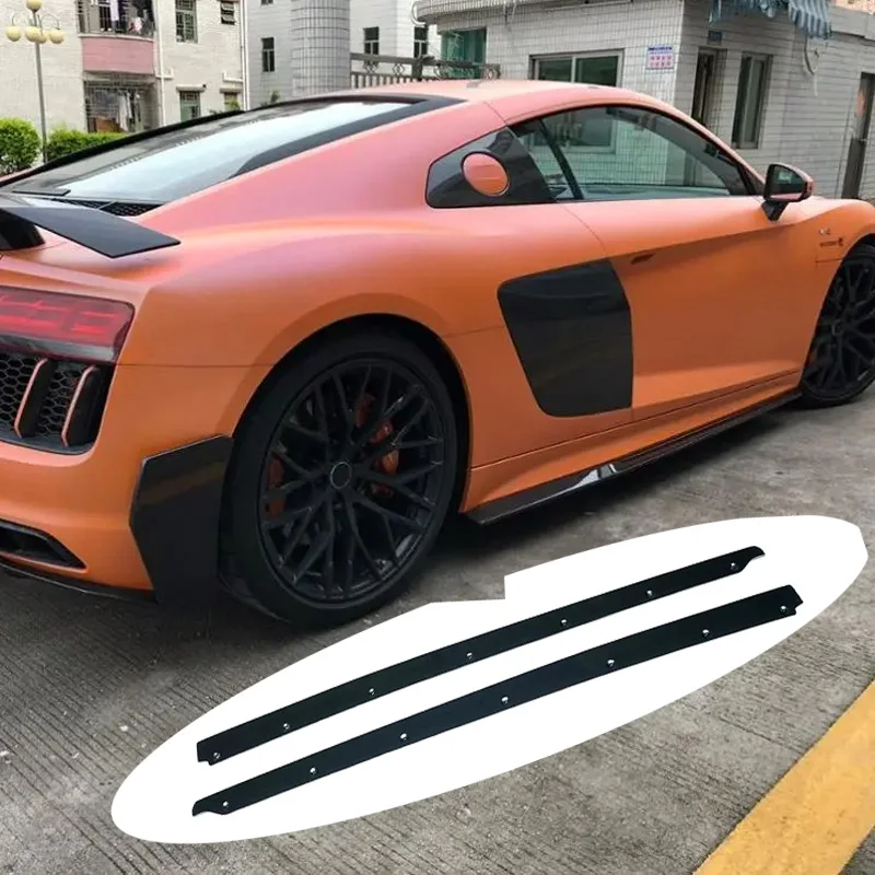 

Carbon Fiber R8 Side Skirts Extension for Audi R8 V10 Gen 2 2016-2019 Car Extensio Rocker Panels Lip Splitter Spoiler Bumper