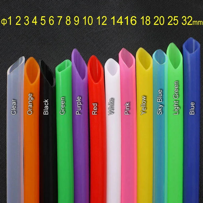 

1M Food Grade Silicone Rubber Water Hose ID 1 2 3 4 5 6 7 8 9 10 12 14 16 18 20 25 32 Flexible Nontoxic Pipe Water Tube