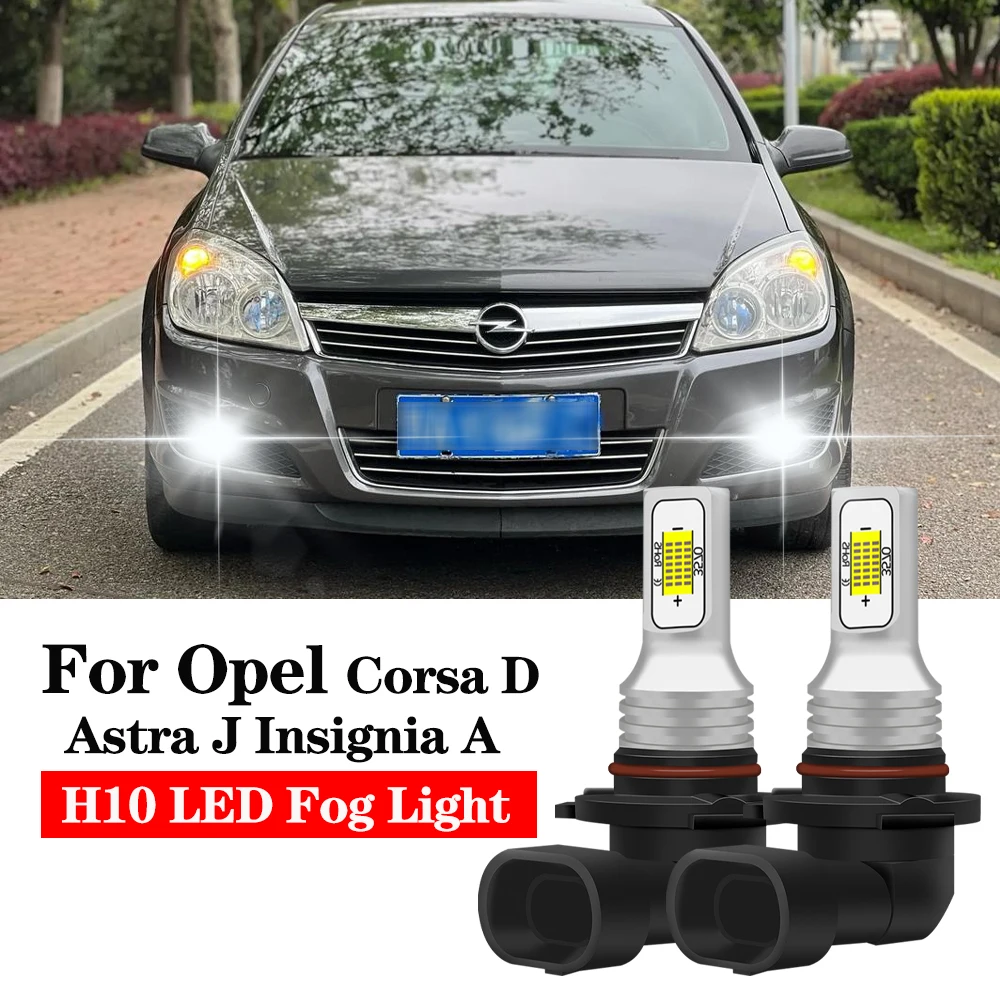 BMTxms 2PCS H10 9145 LED 자동차 전면 안개등 DRL 램프 Opel ASTRA J P10 2009-2012 Insignia A 2008-2017 CORSA D S07 2006-2014