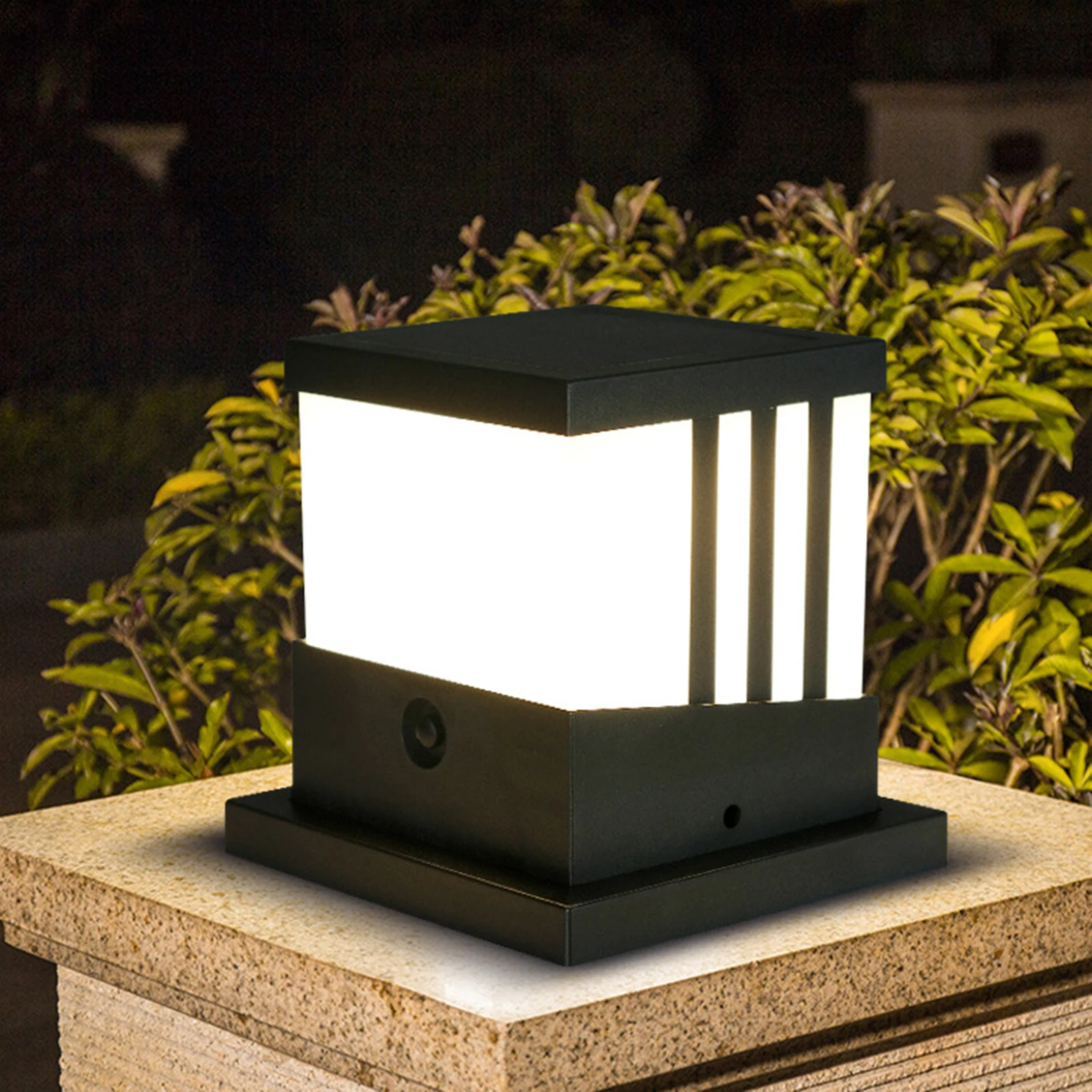 

New Solar Powered LED Square Fence Light White Warm Lamp Outdoor Waterproof Pillar Light Balcony Fence Decoration Lamps