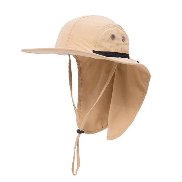 Outdoor Hat with Neck Flap Full Protection Boonie Hats Mesh Hat Fishing Hat