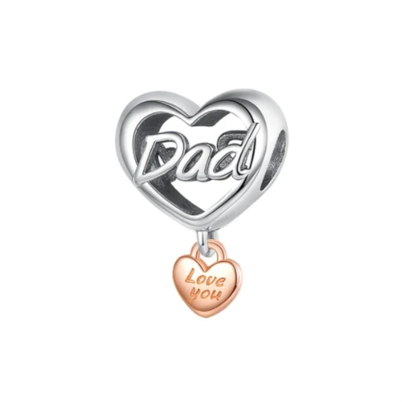 Charm Jewelry Sterling Silver Jewelry Beads Charms Silver Charm Bracelet Forever & Always Infinity Charm Angel Wings Dad Trinket Bead 925 Sterling Silver DIY Gift