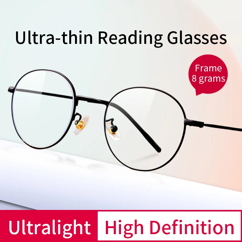 

Ultralight Reading Glasses Blue Light Blocking Ultra-Thin Hard Resin Lens,Presbyopia Eyeglasses Weight light Frame for Women