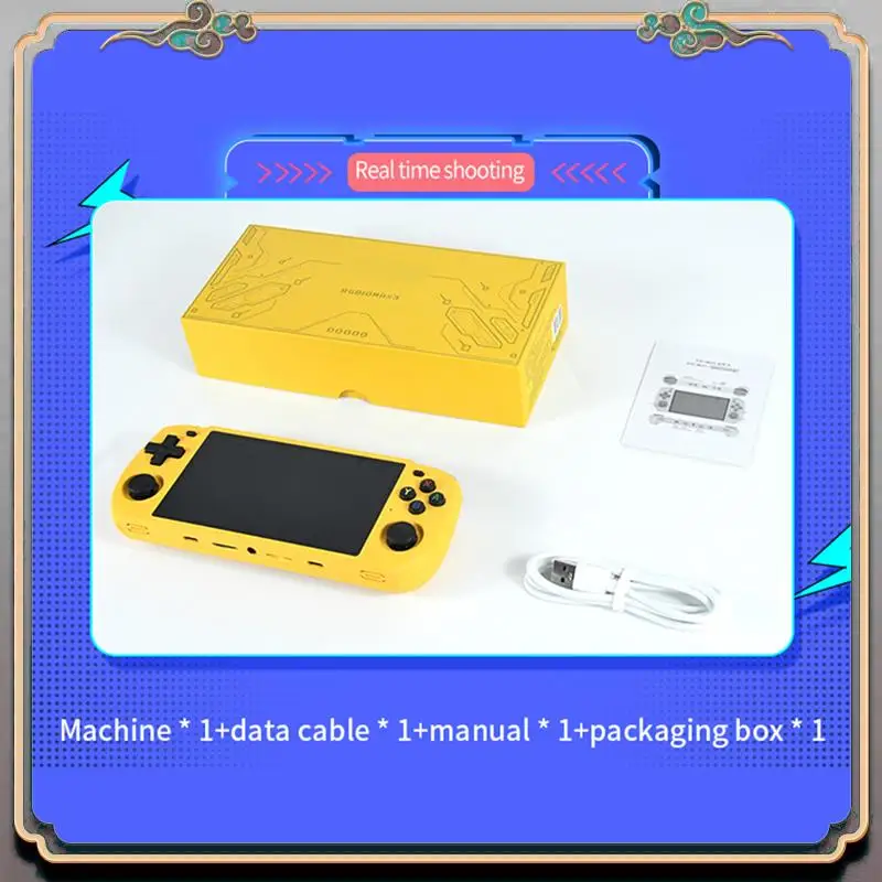 RGB10 Max3 Retro Game Console 16G+128G 5.0 Inch Handheld Video Game Console For MAME PSP N64 GBA NDS Emulator Durable B