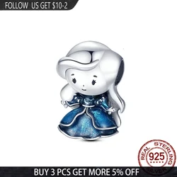 2021 NEW 925 Sterling Silver Nobility Princess Beads Charms Fit Original 3mm Bracelet&Bangle Making DIY Women Jewelry Gift