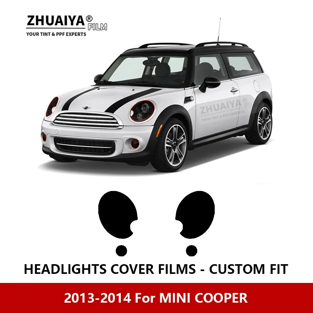 

For MINI COOPER 2013-2014 Car Exterior Headlight Anti-scratch PPF precut Protective film Repair film Car stickers Accessories