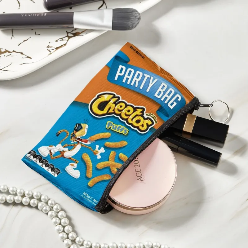 Unisex potato chip coin purse small canvas coin purse for ladies cosmetics small commodity storage bag for children