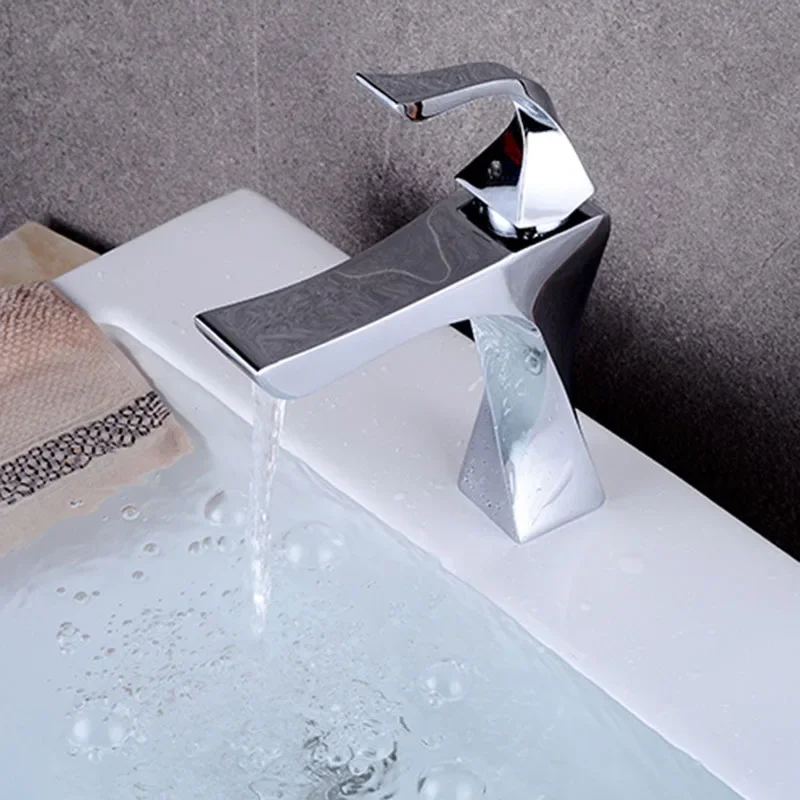 Description Picture 6 of itemModern Bathroom Sink Faucet Single Handle Deck Mounted Wash Basin Water Tap Hot Cold Mixer Tap Torneira Pia Bathroom Accessories