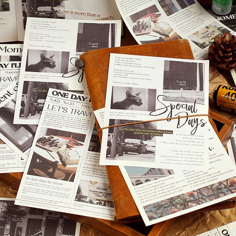 50sheets Retro European Magazine Background Material Paper Junk Journal Planner Scrapbooking Vintage Decorative Diy Craft Paper Aliexpress
