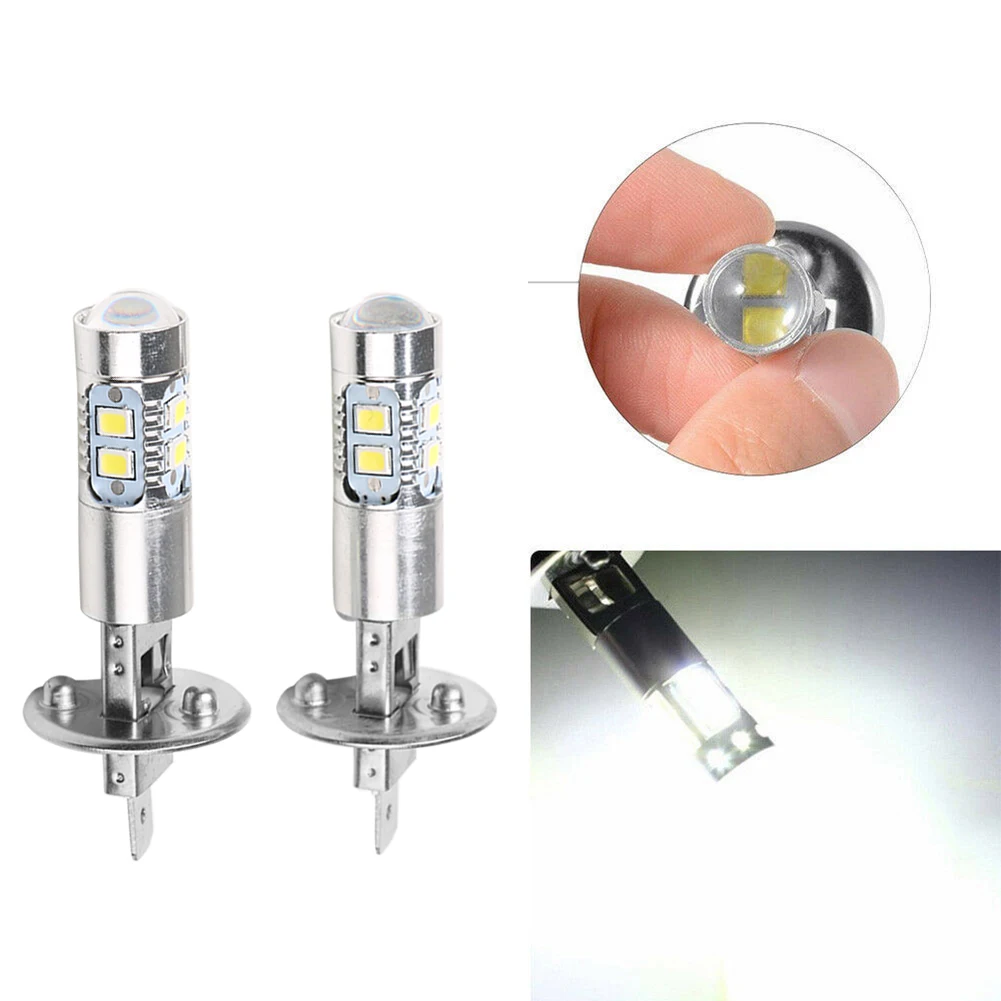 2Pcs 100W H1 LED H3 LED Headlight Bulbs 6000K Super Bright Car High Low Beam Motorcycle Headlights Auto Light Car Accessories led car lights led lights led bulbs led headlights led car headlights car headlamps