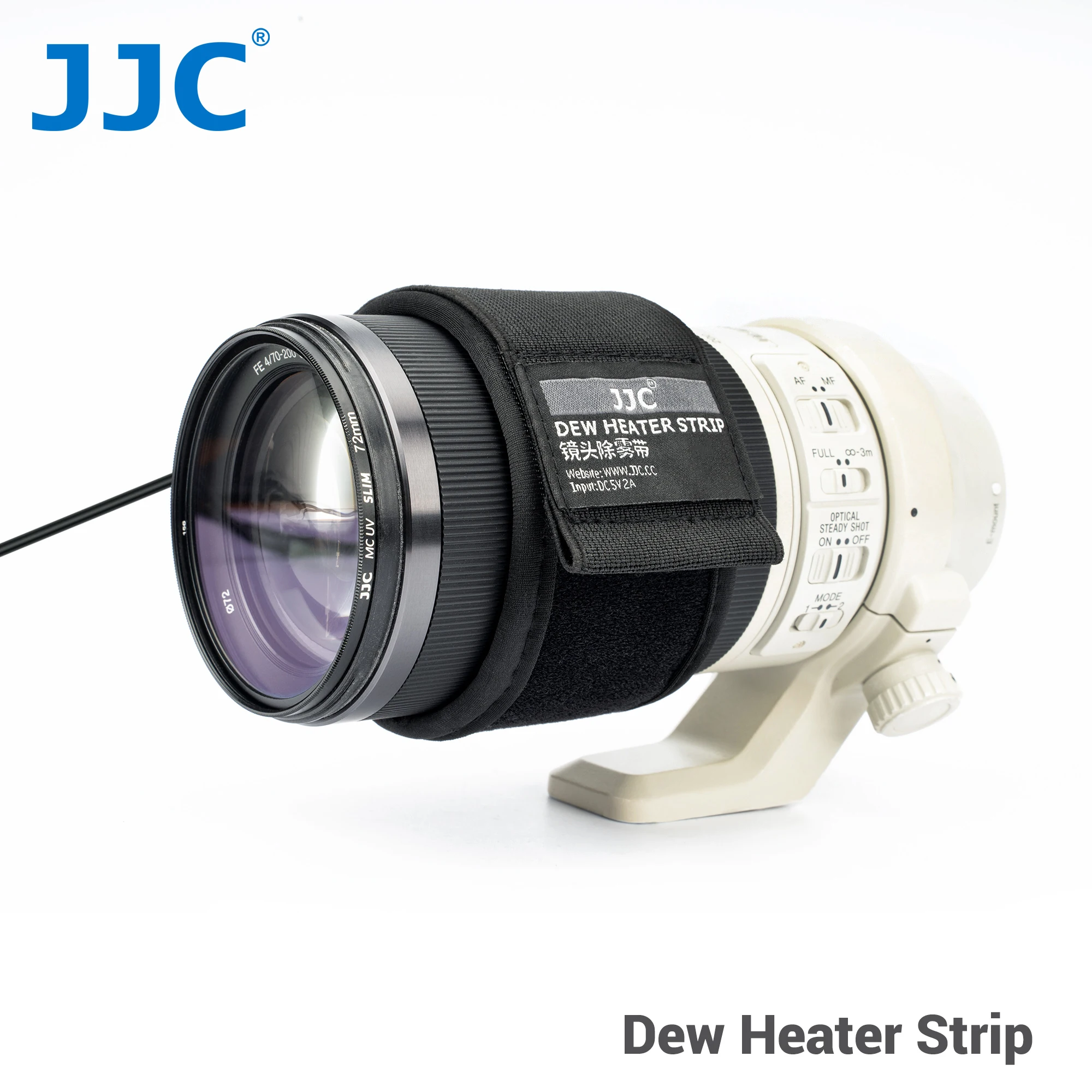 JJCLensHeaterWarmerDewHeaterStripwithColdFlexibleCableDown