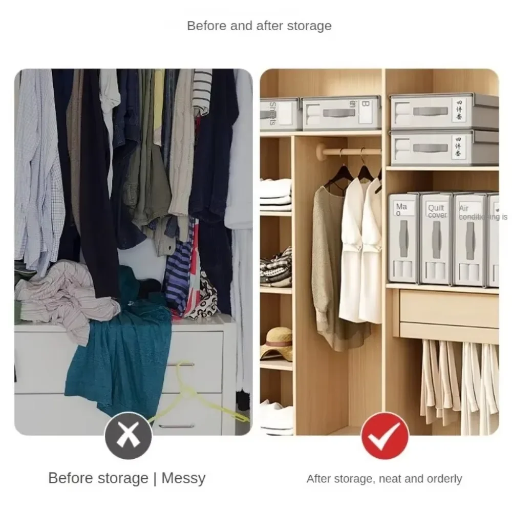 Creative Bed Sheet Storage Box Clothing Fabric Sheet 4-piece Organizer Wardrobe Blanket Quilt Cover Non-woven Storage Box 6