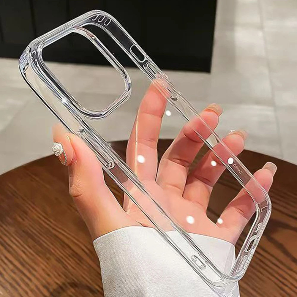 Luxuriöse Transparente Acryl-Handyhülle für iPhone 18 17 16 15 14 13 12 11 Pro Max XS XR 7 8 16 Plus Air HD Klare Hartschalen-Rückabdeckung – Detail 9