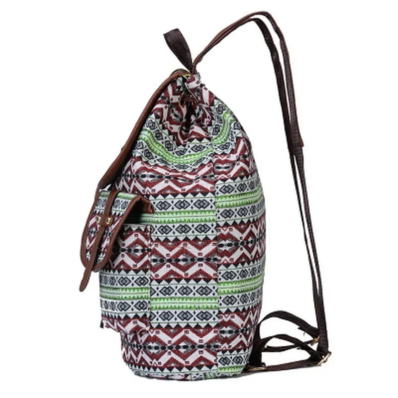 2025 New Fashion Design Women Cloth Bags Vintage Backpack Ethnic Knitted Backpacks Suitable Outdoor Travel Ladies Backpack