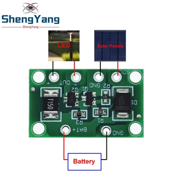 Regolatore solare 3.2V 3.7V 6V 12V 1A Controllo della luce Lampada da prato solare Lampada da paesaggio Interruttore Modulo controller caricabatteria