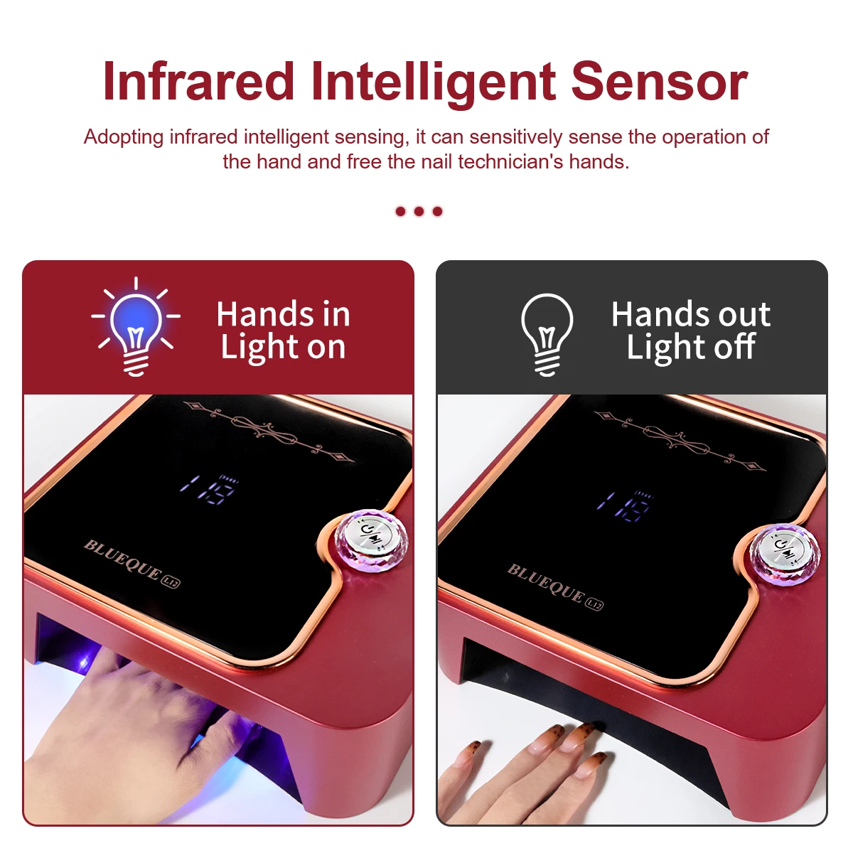30LED 전문가용 네일 램프 충전식 UV LED 네일 드라이어 네일 젤 폴리쉬 경화 램프 (4개 타이머 및 자동 센서 기능 포함)