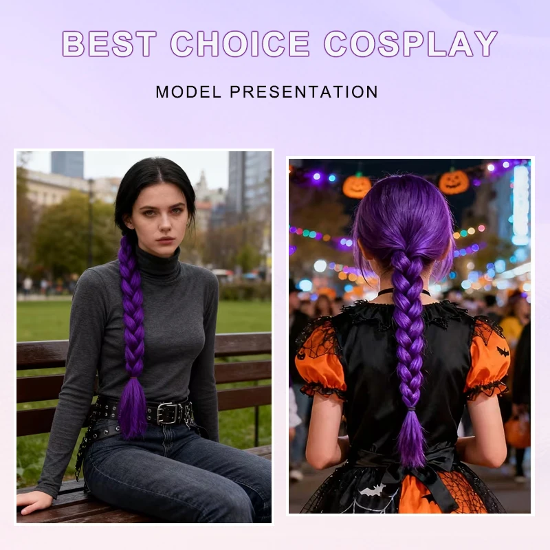 Women's Clip Style Ponytail Extension With Claw Clip - Instantly Fluffy Braid, Straight Hair Clip Tail, Suitable for Parties