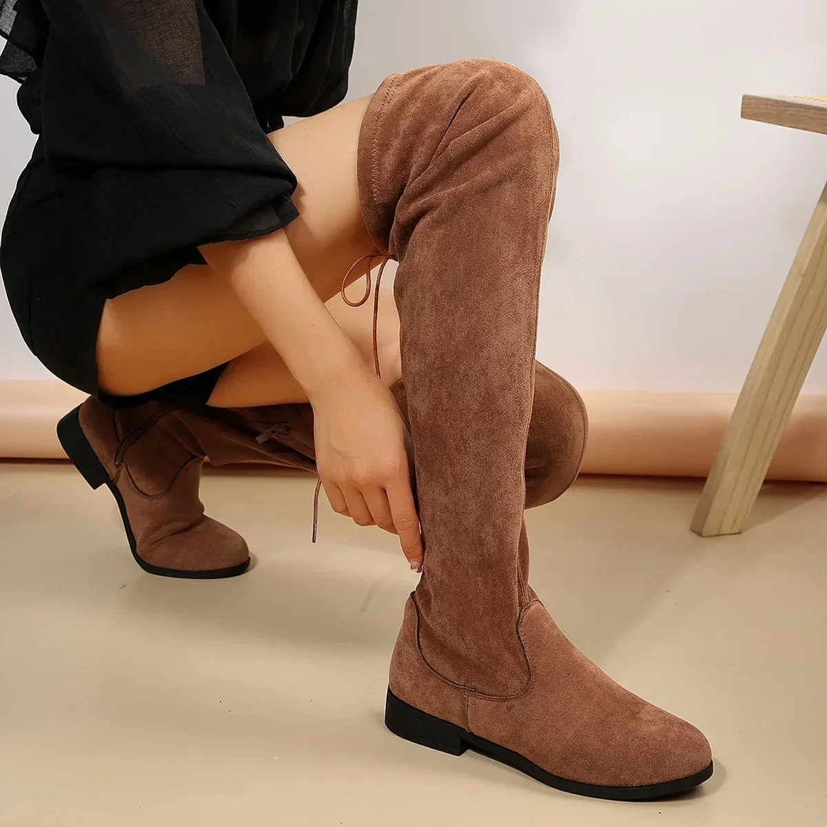 Women High Heel Thigh Gigh Boots Size 43