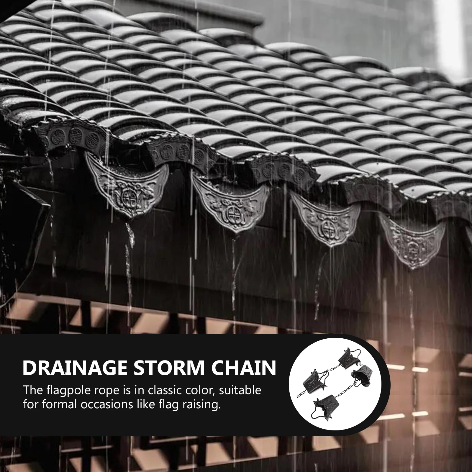 Aluminum Alloy Rain Chain for Gutter Decorative Metal Outdoor Replacement Catcher Wind Chimes Elegant Functional