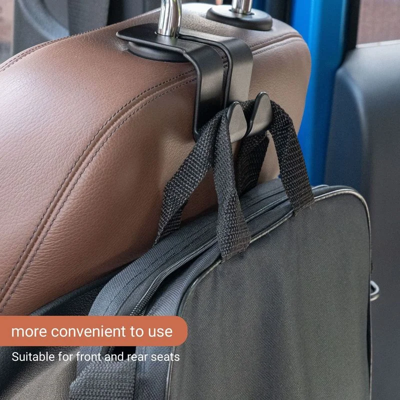 Auto Hinten Sitz Haken Doppel Kopf Kleiderbügel Auto Innen Teile Tasche  Lagerung Kopfstütze Hängen Halter Auto Organizer Lager 20kg - AliExpress