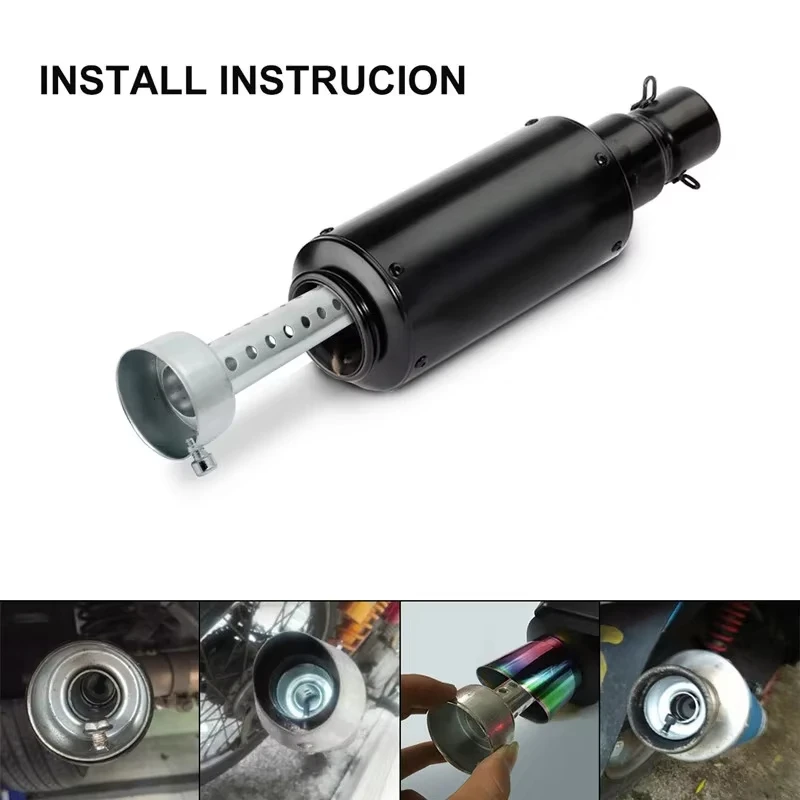 Motorcycle Exhaust Can Muffler Insert Baffle slip-on Universal 35mm 42mm 45mm 48mm 60mm DB Killer Stainless Steel