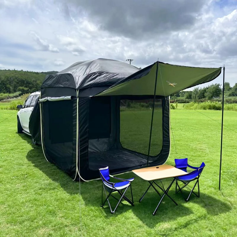Outdoor Extension Suv Rear Tent for 5-8 People 190t Camping Tent Trunk Car Mounted Camping Equipment