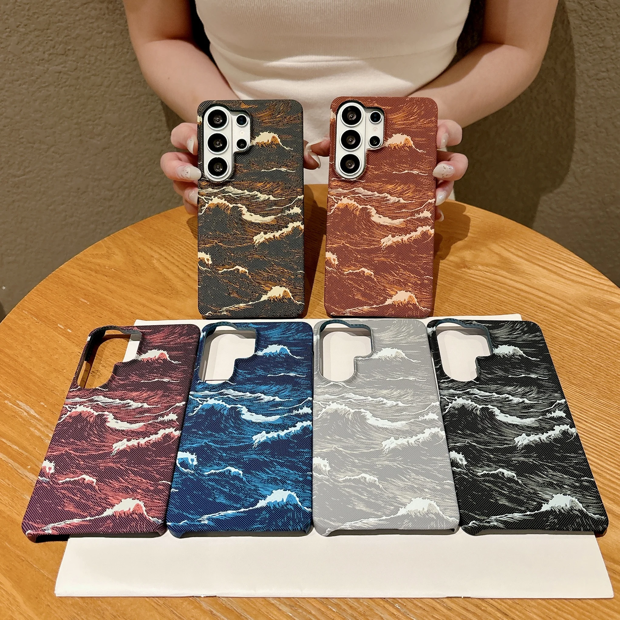 Magnetic Carbon Fiber Pattern Frameless Slim Bumper Case with Hard Matte Finish