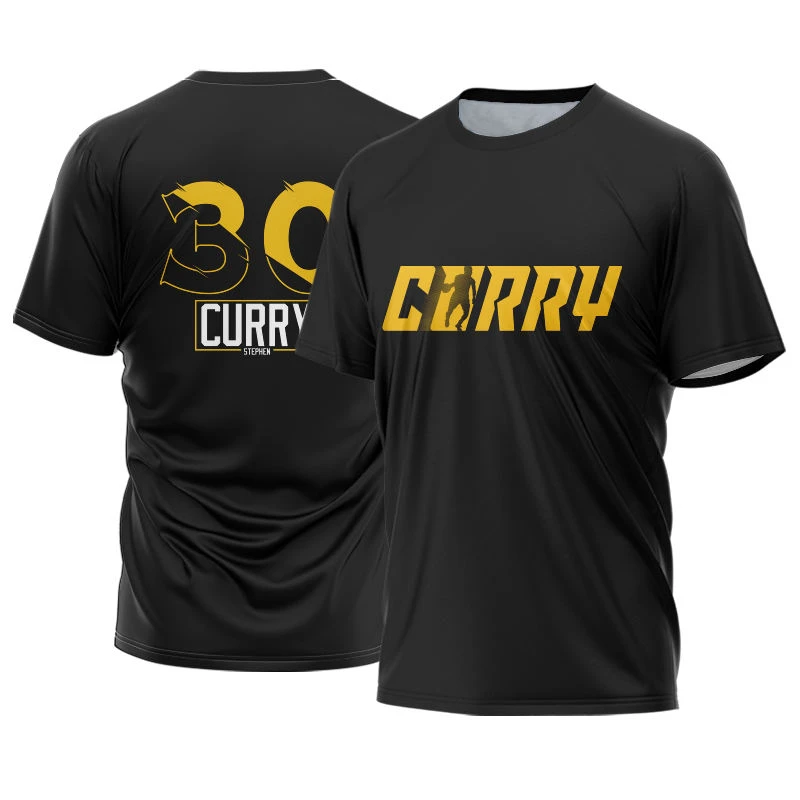 Camiseta de State Warriors para hombres, camisa de baloncesto con estampado de Curry 30, de manga corta, holgado de talla grande, negra, 6xl| | - AliExpress
