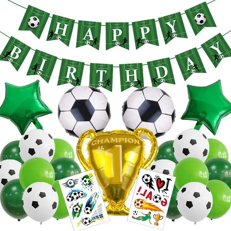 

Football Party Balloon Set Football Champion Balloon Happy Football Birthday Party Balon Kids Favor Balon Babyshower Globa