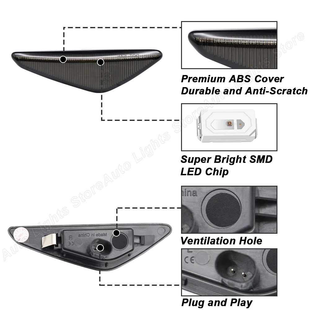 Freccia Dinamica LED Per Specchietti BMW Serie 1/2/3/4 - Blu E Giallo