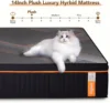 14 Inch Plush Hybrid Mattress Black Memory Foam with Individually Pocket Coils Mattress Queen Size in Box for Pressure Relief 4