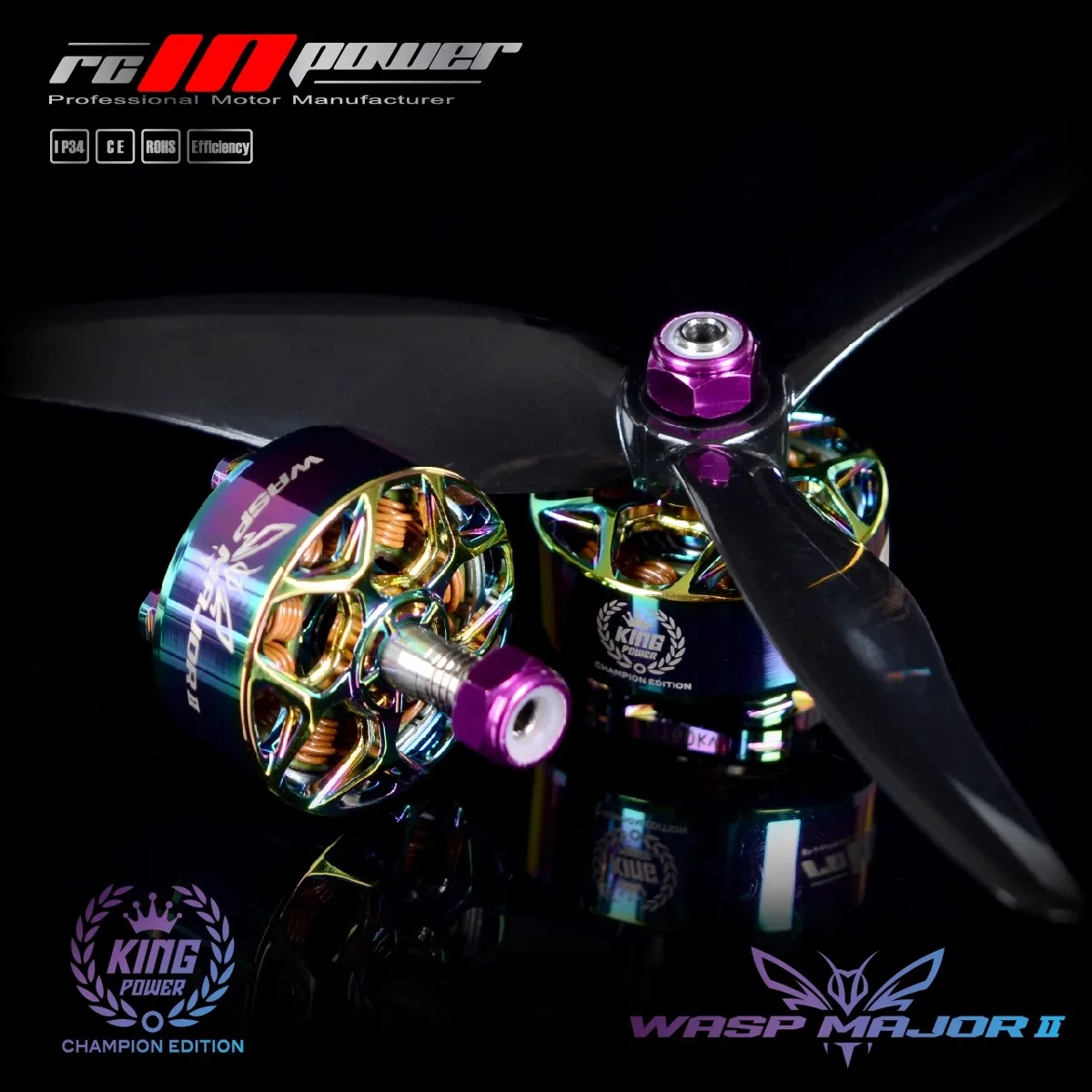 RCINPOWER WASP MAJOR V2 22.6-6.6 2160KV Champion Edition Brushless Motor 6S for FPV Racing Freestyle 5inch Drones DIY Parts thumbnail 6