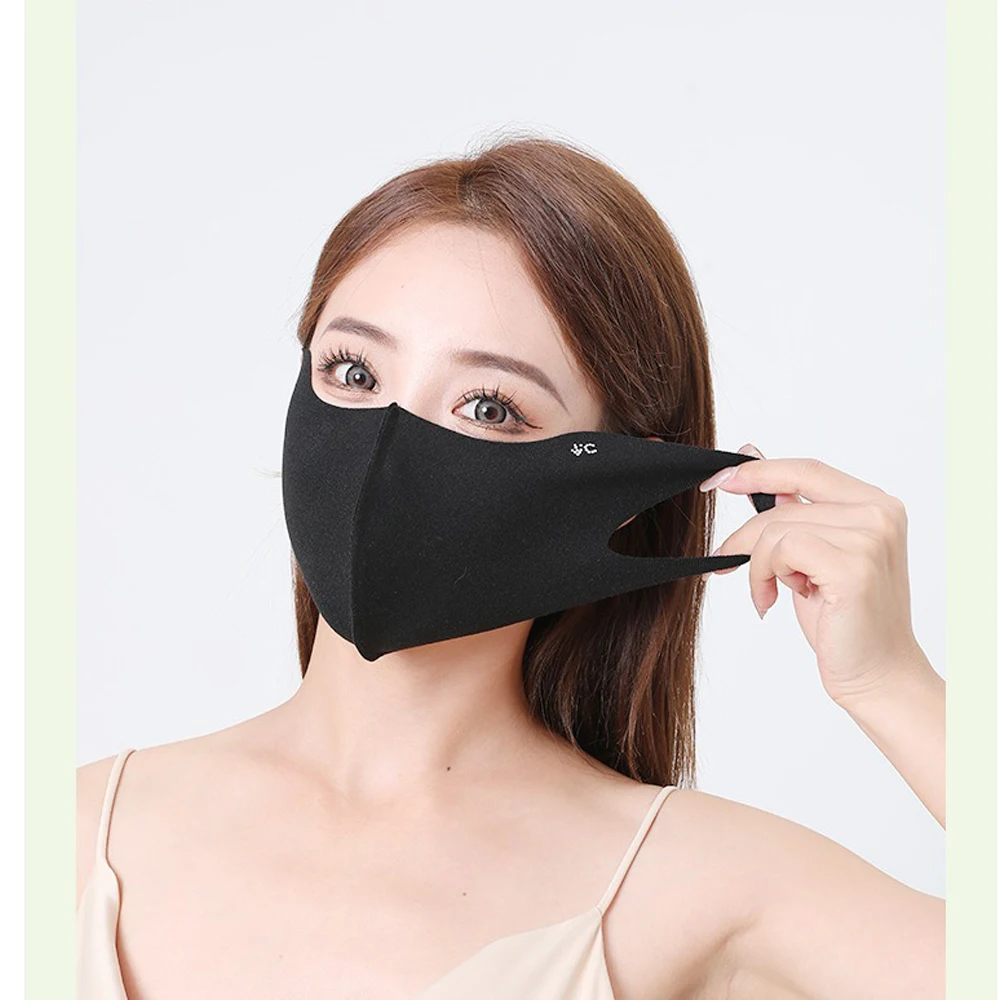 1PC mask/face shield Ice silk cool feeling fabric UV protection Hyaluronic acid to protect the skin Suitable for summer outings