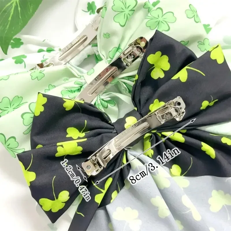 Spring Butterfly Hair Clips Fashion Printed Hair Clips Lucky Clover Hair Clips Cute Elegant Accessories Commuting Travel Dating