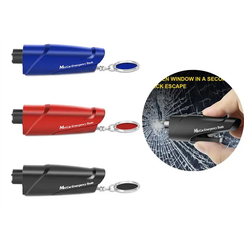Glasbreker voor auto, 2-in-1, glasbreker en riem, hamer voor auto, voor auto's, bussen en andere voertuigen (fosforescerend