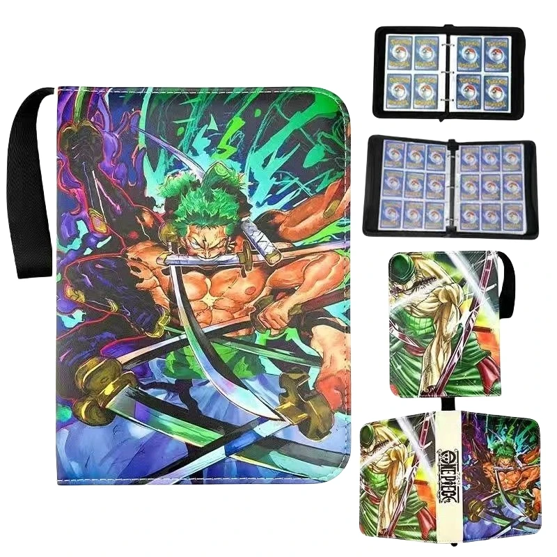 Nuovo Elencato One Piece Cartoon Anime Battle Card Libretto Zipper Binder Card Holder Card Cas Vmax Game Card Collection Regali Giocattoli