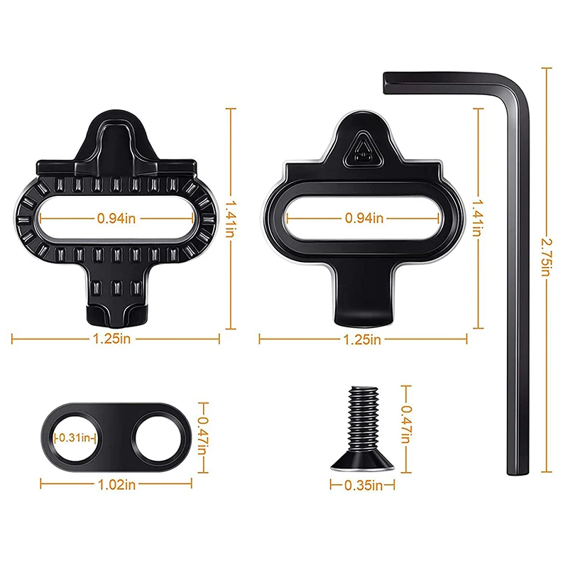 Bike Cleats Mountain Bike Shoes Cleats Shimano SH51 SPD MTB Cleats Multi-Release Spd Pedal Cycling Shoes Clips Set Bicycle Accessories