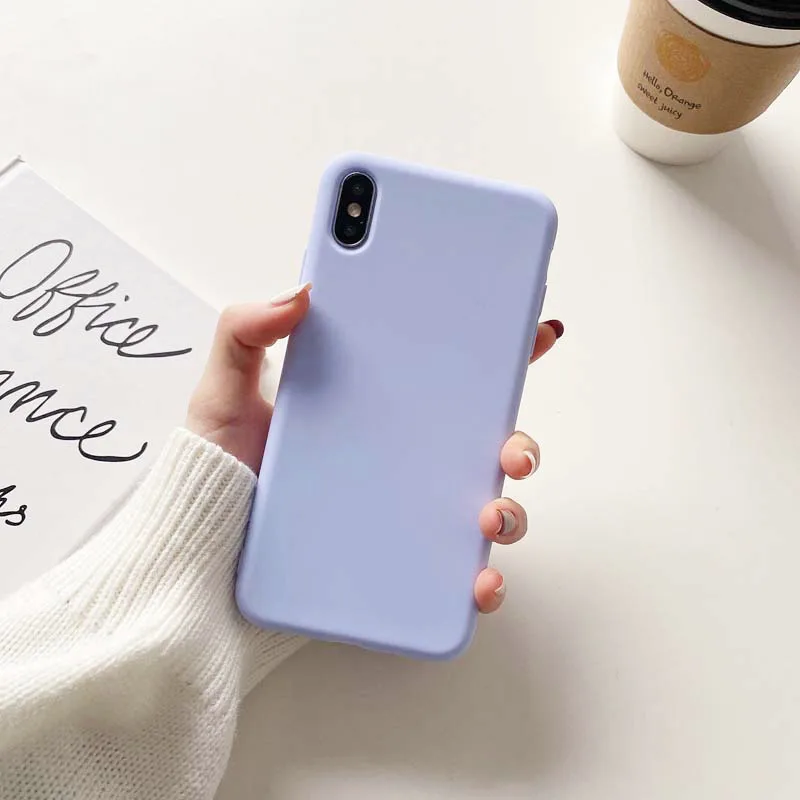 Elegant Soft Silicon Shockproof Phone Case - Fashion Candy Colors Back Cover Shell