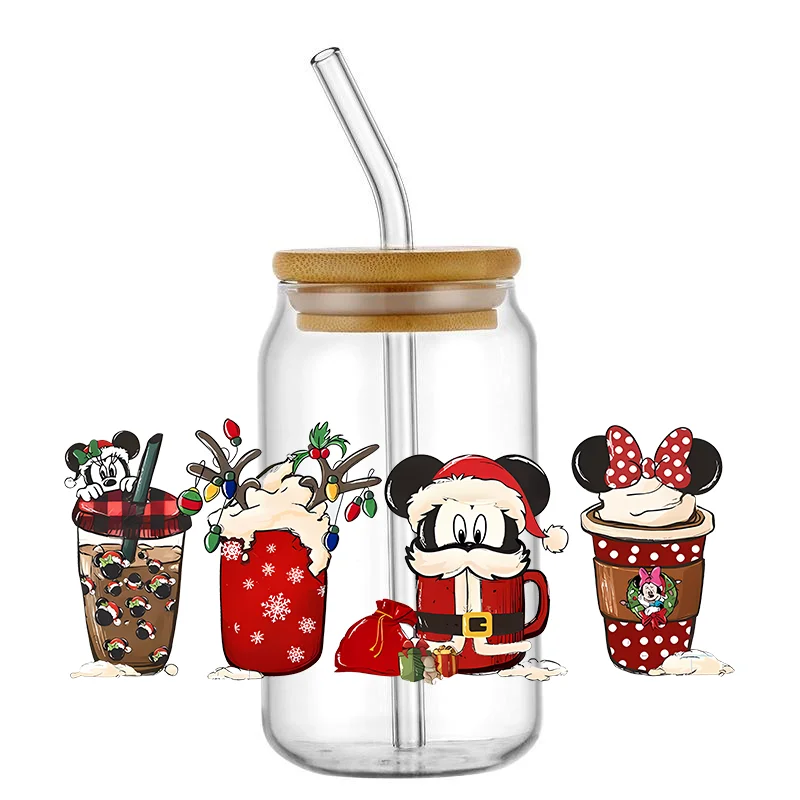 

Personalized Cartoon design UV DTF Sticker For 16OZ Libbey Glass Cup Can Wrap Transfer Sticker Custom Labels