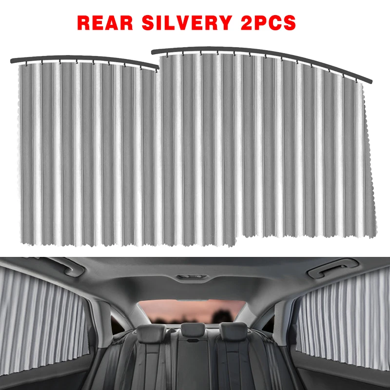 thumbnail image 1 of Cortinas para parasol universales para coche, con imanes, para ventanas laterales, para la parte delantera y trasera del coche, aislamiento térmico, película de protección solar, 1 of 5