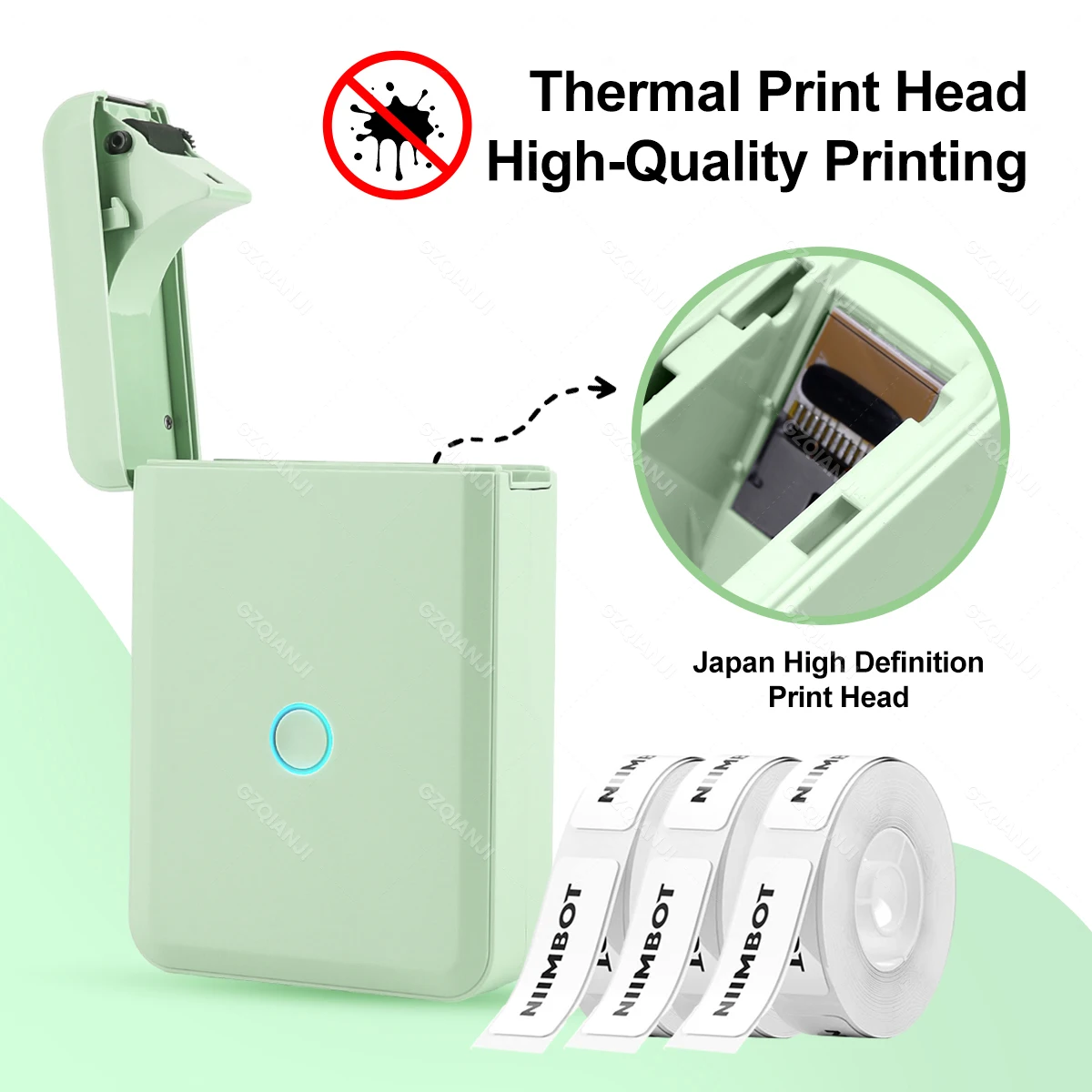 Niimbot D110 Label Printer Bluetooth Mini Pocket Smartphone Labeler Maker Machine with Tape for Home Office Cable Printing New