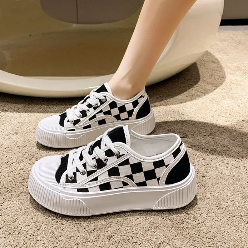 

Canvas High on Platform Women's Shoes Female Footwear 39 Y2k Fashion New Arrival 2024 Free Shipping and Low Price Spring Autumn