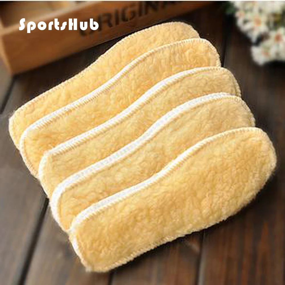 Unisex Fleece Warmer Shoes Pad Shoes Insoles SPORTSHUB Artificial Wool Insole Thickening Thermal Snow Boots Insoles NR0080