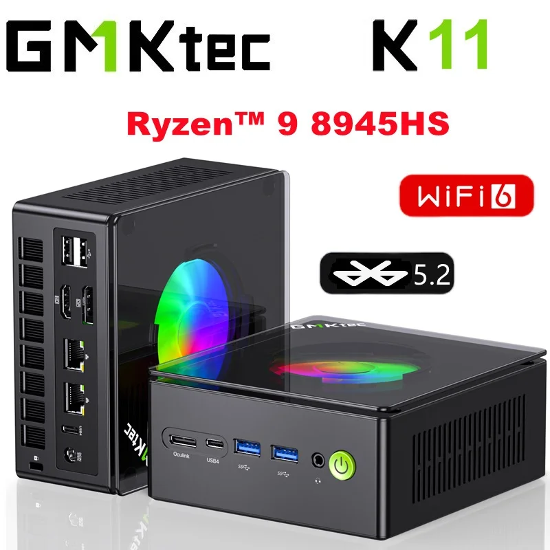 GMKtec K11 MINI PCRyzen 9 8945HS Windows 11 PRO DDR5 5600Mhz