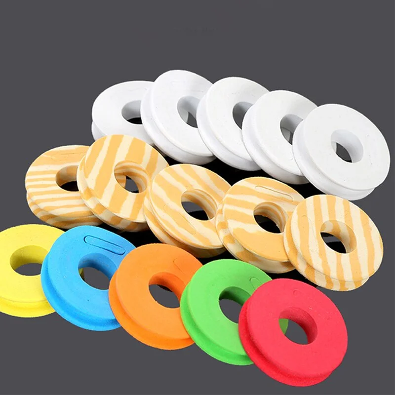 

100Pcs EVA Foam Spools Fishing Winding Board Fishing Hook Line Tackle Foam Spool Trace Wire Swivel Tackle Fish Line Tools