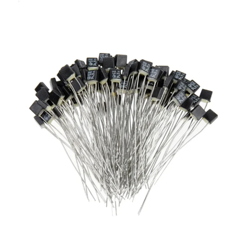 블랙 스퀘어 팬 모터 LED 열퓨즈 2A 250V RH 75 85 9295 102 105 110 115 120 130 140 145도 150 ℃   온도 퓨즈