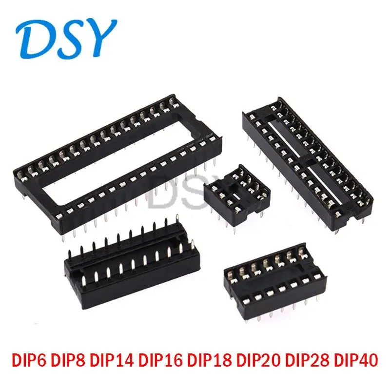 10 Prese Adattatore DIP14 A Saldare - Connettori IC A 14 Pin - Foro Passante - Femmina