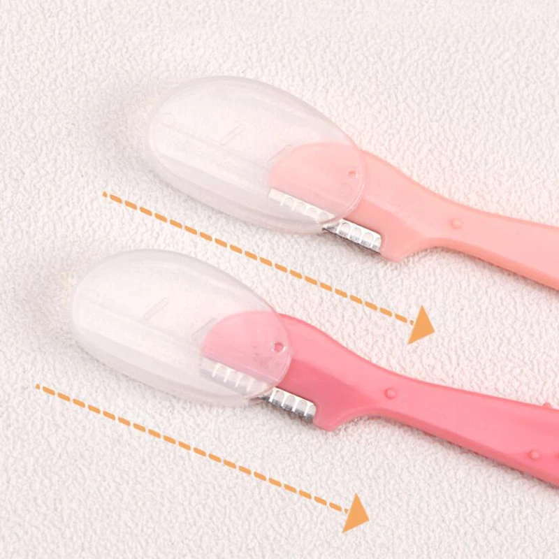 Eyebrow Trimmer 2/3/5Pcs Straight Handle Round Head Anti-scratch for Beginners
